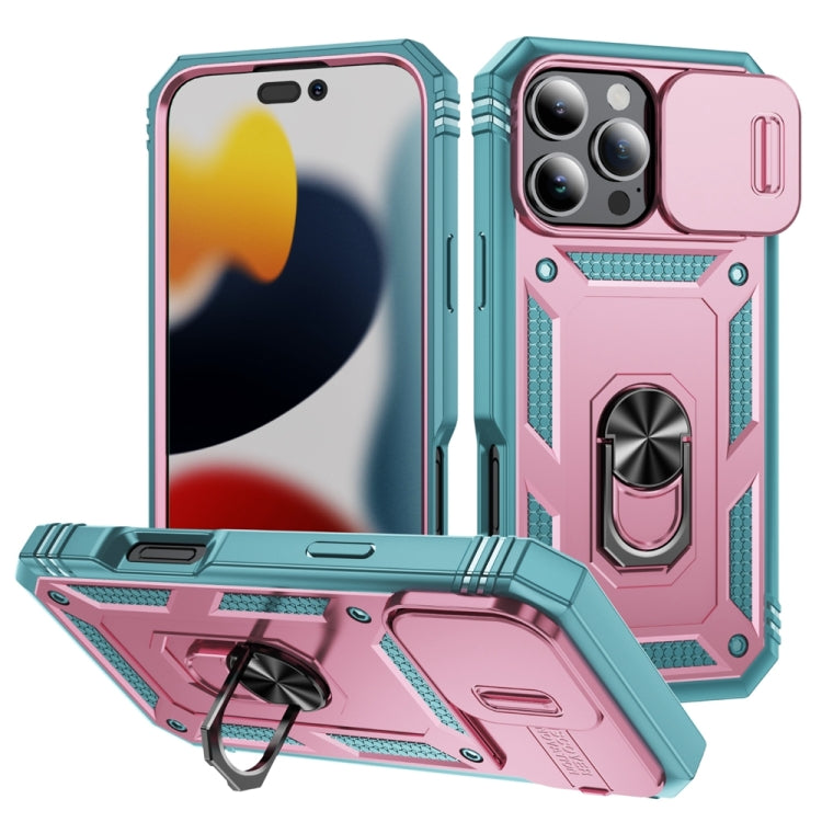 Sliding Camshield TPU + PC Phone Case with Holder, For iPhone 16 Pro, For iPhone 16 Plus, For iPhone 16