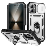 Sliding Camshield TPU + PC Phone Case with Holder, For iPhone 16 Pro, For iPhone 16 Plus, For iPhone 16