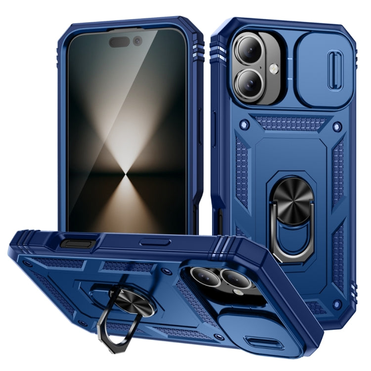 Sliding Camshield TPU + PC Phone Case with Holder, For iPhone 16 Pro, For iPhone 16 Plus, For iPhone 16