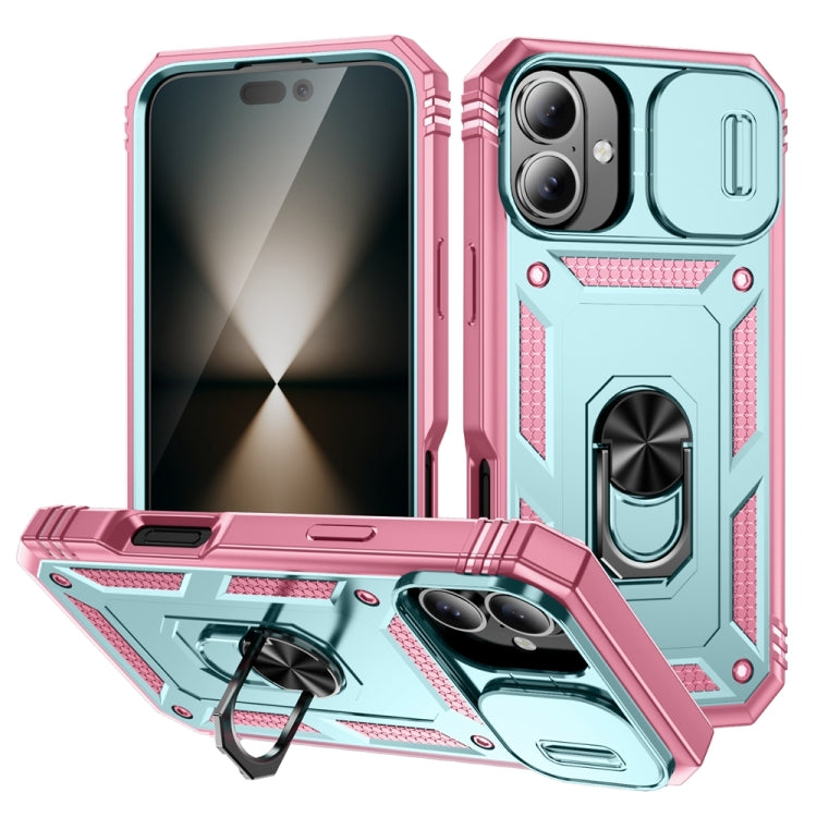 Sliding Camshield TPU + PC Phone Case with Holder, For iPhone 16 Pro, For iPhone 16 Plus, For iPhone 16