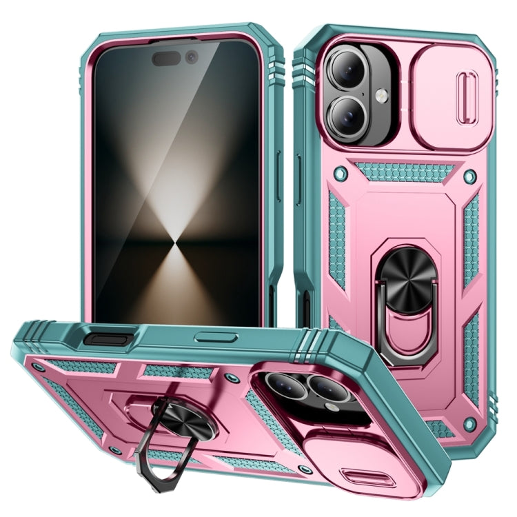 Sliding Camshield TPU + PC Phone Case with Holder, For iPhone 16 Pro, For iPhone 16 Plus, For iPhone 16