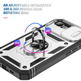 Sliding Camshield TPU + PC Phone Case with Holder, For iPhone 17e / 16e, For iPhone 17 Pro Max, For iPhone 17 Pro, For iPhone 17, For iPhone Air, For iPhone 16 Pro Max