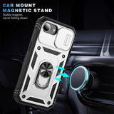 Sliding Camshield TPU + PC Phone Case with Holder, For iPhone 17e / 16e, For iPhone 17 Pro Max, For iPhone 17 Pro, For iPhone 17, For iPhone Air, For iPhone 16 Pro Max