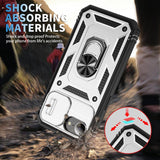 Sliding Camshield TPU + PC Phone Case with Holder, For iPhone 17e / 16e, For iPhone 17 Pro Max, For iPhone 17 Pro, For iPhone 17, For iPhone Air, For iPhone 16 Pro Max
