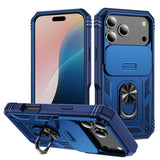 Sliding Camshield TPU + PC Phone Case with Holder, For iPhone 18 Pro / 17 Pro, For iPhone 18 Pro Max / 17 Pro Max, For iPhone 17e / 16e, For iPhone 17, For iPhone Air, For iPhone 16 Pro Max