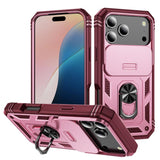 Sliding Camshield TPU + PC Phone Case with Holder, For iPhone 18 Pro / 17 Pro, For iPhone 18 Pro Max / 17 Pro Max, For iPhone 17e / 16e, For iPhone 17, For iPhone Air, For iPhone 16 Pro Max