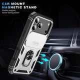 Sliding Camshield TPU + PC Phone Case with Holder, For iPhone 18 Pro / 17 Pro, For iPhone 18 Pro Max / 17 Pro Max, For iPhone 17e / 16e, For iPhone 17, For iPhone Air, For iPhone 16 Pro Max
