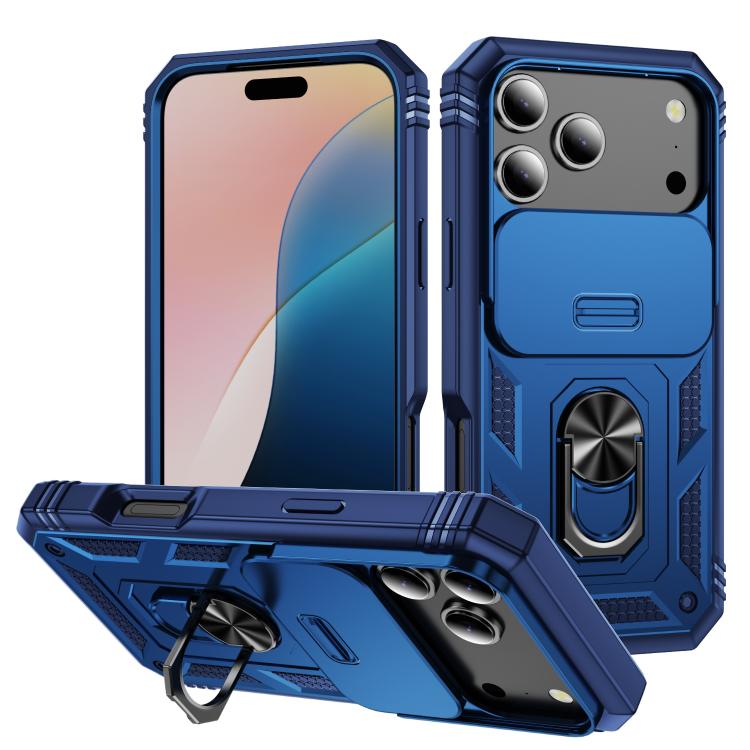 Sliding Camshield TPU + PC Phone Case with Holder, For iPhone 18 Pro / 17 Pro, For iPhone 18 Pro Max / 17 Pro Max, For iPhone 17e / 16e, For iPhone 17, For iPhone Air, For iPhone 16 Pro Max