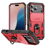 Sliding Camshield TPU + PC Phone Case with Holder, For iPhone 18 Pro / 17 Pro, For iPhone 18 Pro Max / 17 Pro Max, For iPhone 17e / 16e, For iPhone 17, For iPhone Air, For iPhone 16 Pro Max