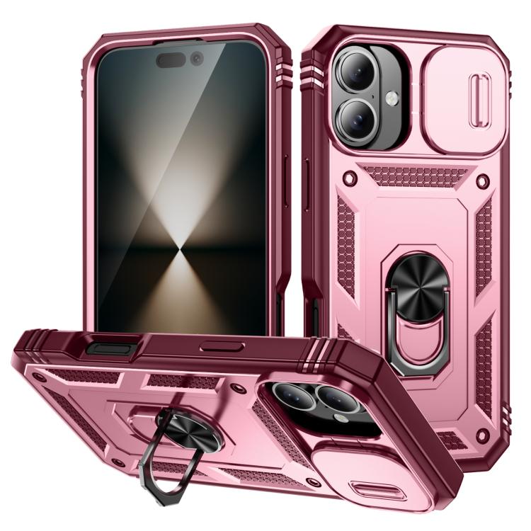Sliding Camshield TPU + PC Phone Case with Holder, For iPhone 17e / 16e, For iPhone 17 Pro Max, For iPhone 17 Pro, For iPhone 17, For iPhone Air, For iPhone 16 Pro Max