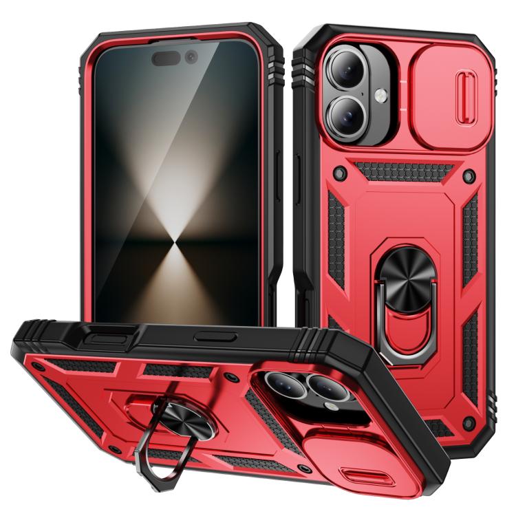 Sliding Camshield TPU + PC Phone Case with Holder, For iPhone 17e / 16e, For iPhone 17 Pro Max, For iPhone 17 Pro, For iPhone 17, For iPhone Air, For iPhone 16 Pro Max