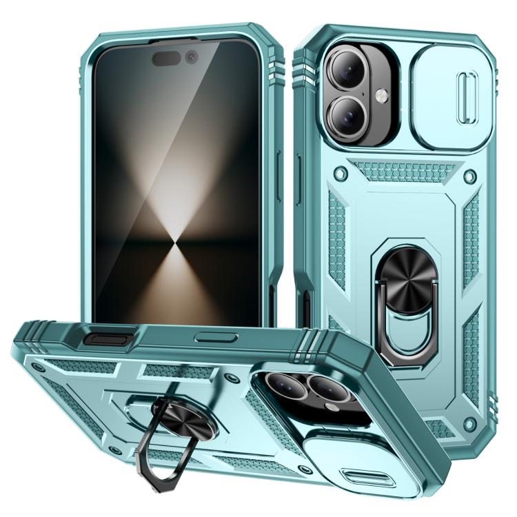 Sliding Camshield TPU + PC Phone Case with Holder, For iPhone 17e / 16e, For iPhone 17 Pro Max, For iPhone 17 Pro, For iPhone 17, For iPhone Air, For iPhone 16 Pro Max