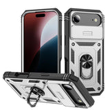 Sliding Camshield TPU + PC Phone Case with Holder, For iPhone 17e / 16e, For iPhone 17 Pro Max, For iPhone 17 Pro, For iPhone 17, For iPhone Air, For iPhone 16 Pro Max