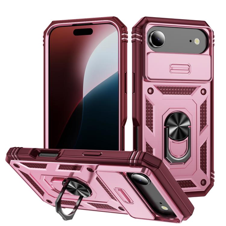 Sliding Camshield TPU + PC Phone Case with Holder, For iPhone 17e / 16e, For iPhone 17 Pro Max, For iPhone 17 Pro, For iPhone 17, For iPhone Air, For iPhone 16 Pro Max