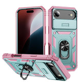Sliding Camshield TPU + PC Phone Case with Holder, For iPhone 17e / 16e, For iPhone 17 Pro Max, For iPhone 17 Pro, For iPhone 17, For iPhone Air, For iPhone 16 Pro Max