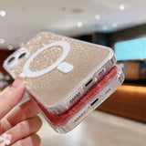 Acrylic Transparent Glitter MagSafe Phone Case, For iPhone XS Max, For iPhone 8 Plus / 7 Plus