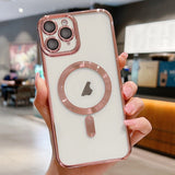 Electroplating MagSafe Phone Case, For iPhone 13 Pro, For iPhone 13, For iPhone 12, For iPhone 12 Pro Max, For iPhone 12 Pro, For iPhone 11 Pro Max