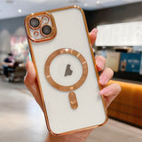Electroplating MagSafe Phone Case, For iPhone 13 Pro, For iPhone 13, For iPhone 12, For iPhone 12 Pro Max, For iPhone 12 Pro, For iPhone 11 Pro Max