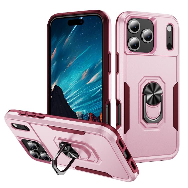 Pioneer Armor Heavy Duty PC + TPU Phone Case with Holder, For iPhone 18 Pro, For iPhone 18 Pro Max, For iPhone 17e / 16e, For iPhone 17 Pro Max, For iPhone 17 Pro