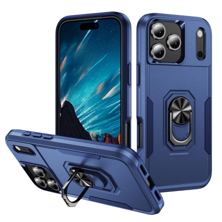 Pioneer Armor Heavy Duty PC + TPU Phone Case with Holder, For iPhone 18 Pro, For iPhone 18 Pro Max, For iPhone 17e / 16e, For iPhone 17 Pro Max, For iPhone 17 Pro