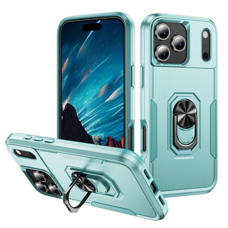 Pioneer Armor Heavy Duty PC + TPU Phone Case with Holder, For iPhone 18 Pro, For iPhone 18 Pro Max, For iPhone 17e / 16e, For iPhone 17 Pro Max, For iPhone 17 Pro
