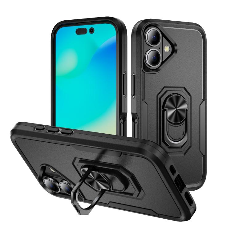 Pioneer Armor Heavy Duty PC + TPU Phone Case with Holder, For iPhone 17, For iPhone Air, For iPhone 16 Pro Max, For iPhone 16 Pro, For iPhone 16 Plus