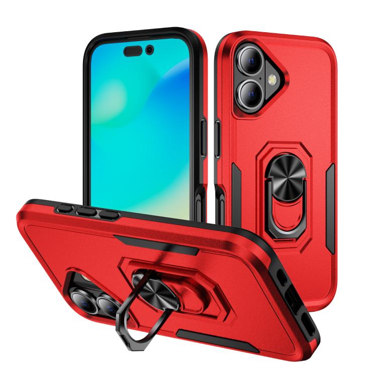Pioneer Armor Heavy Duty PC + TPU Phone Case with Holder, For iPhone 17, For iPhone Air, For iPhone 16 Pro Max, For iPhone 16 Pro, For iPhone 16 Plus