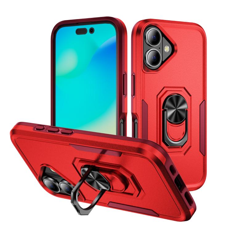 Pioneer Armor Heavy Duty PC + TPU Phone Case with Holder, For iPhone 17, For iPhone Air, For iPhone 16 Pro Max, For iPhone 16 Pro, For iPhone 16 Plus