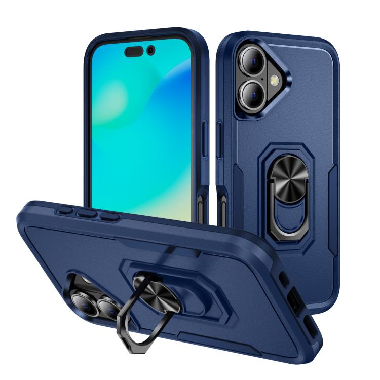 Pioneer Armor Heavy Duty PC + TPU Phone Case with Holder, For iPhone 17, For iPhone Air, For iPhone 16 Pro Max, For iPhone 16 Pro, For iPhone 16 Plus