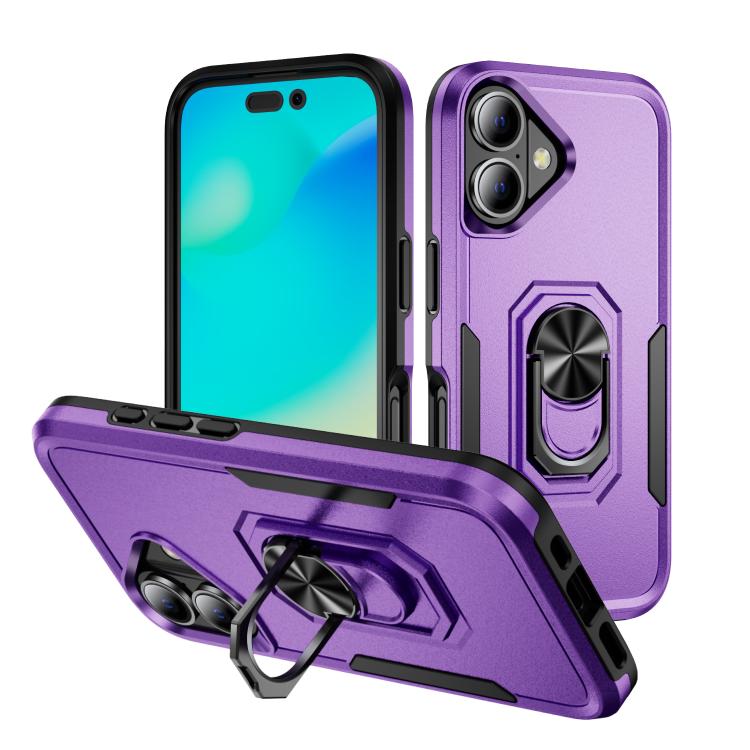 Pioneer Armor Heavy Duty PC + TPU Phone Case with Holder, For iPhone 17, For iPhone Air, For iPhone 16 Pro Max, For iPhone 16 Pro, For iPhone 16 Plus