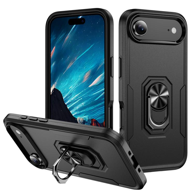 Pioneer Armor Heavy Duty PC + TPU Phone Case with Holder, For iPhone 17, For iPhone Air, For iPhone 16 Pro Max, For iPhone 16 Pro, For iPhone 16 Plus