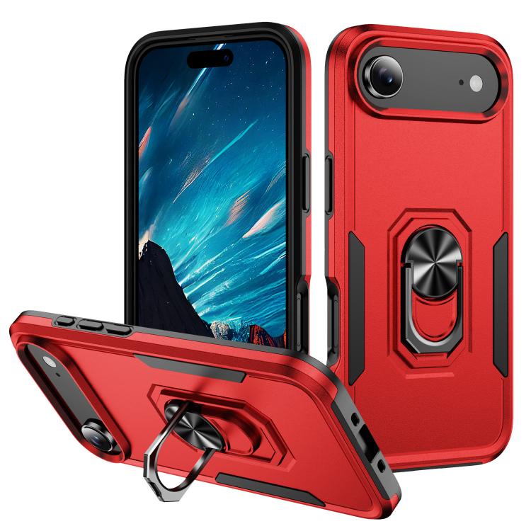 Pioneer Armor Heavy Duty PC + TPU Phone Case with Holder, For iPhone 17, For iPhone Air, For iPhone 16 Pro Max, For iPhone 16 Pro, For iPhone 16 Plus