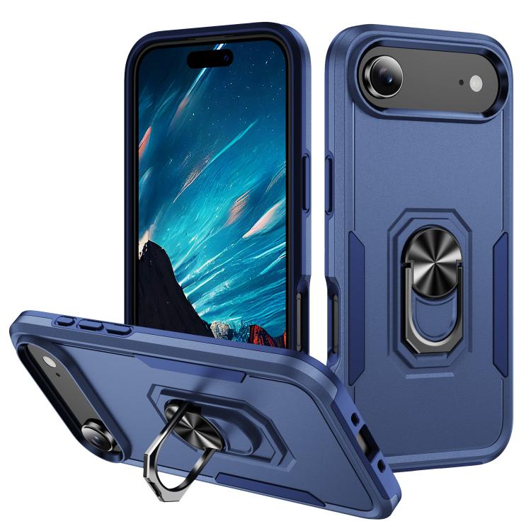 Pioneer Armor Heavy Duty PC + TPU Phone Case with Holder, For iPhone 17, For iPhone Air, For iPhone 16 Pro Max, For iPhone 16 Pro, For iPhone 16 Plus