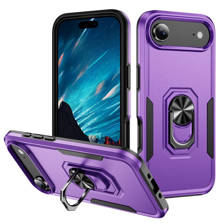 Pioneer Armor Heavy Duty PC + TPU Phone Case with Holder, For iPhone 17, For iPhone Air, For iPhone 16 Pro Max, For iPhone 16 Pro, For iPhone 16 Plus