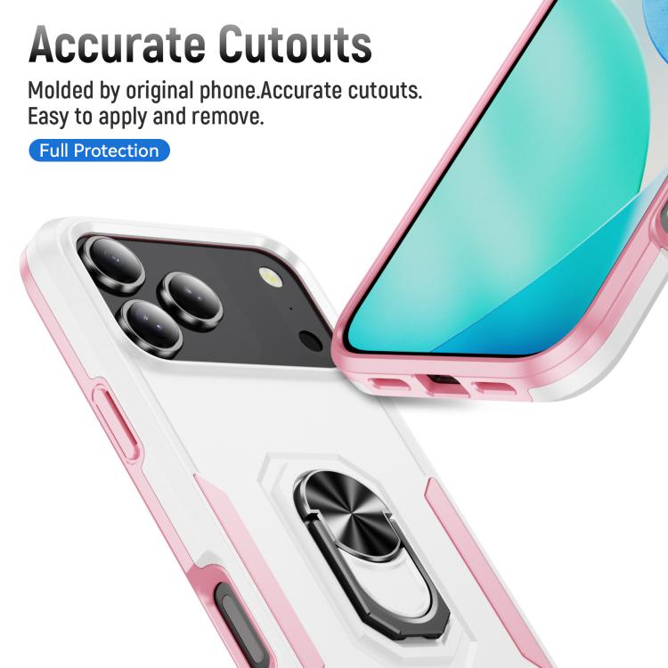Pioneer Armor Heavy Duty PC + TPU Phone Case with Holder, For iPhone 18 Pro, For iPhone 18 Pro Max, For iPhone 17e / 16e, For iPhone 17 Pro Max, For iPhone 17 Pro