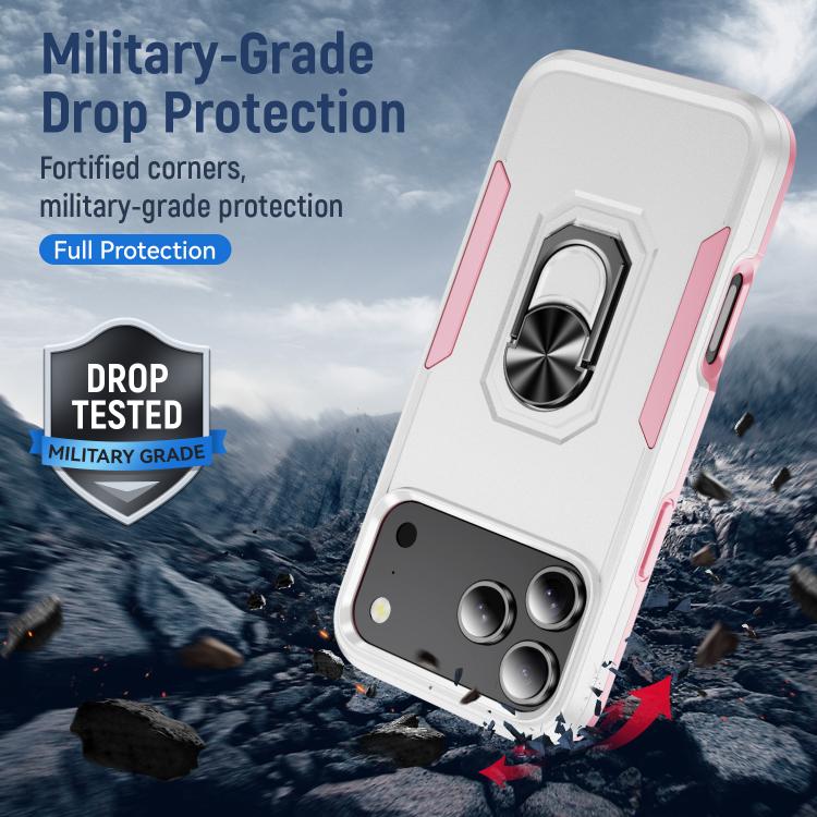 Pioneer Armor Heavy Duty PC + TPU Phone Case with Holder, For iPhone 18 Pro, For iPhone 18 Pro Max, For iPhone 17e / 16e, For iPhone 17 Pro Max, For iPhone 17 Pro