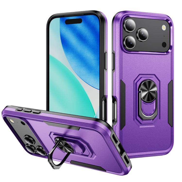 Pioneer Armor Heavy Duty PC + TPU Phone Case with Holder, For iPhone 18 Pro, For iPhone 18 Pro Max, For iPhone 17e / 16e, For iPhone 17 Pro Max, For iPhone 17 Pro