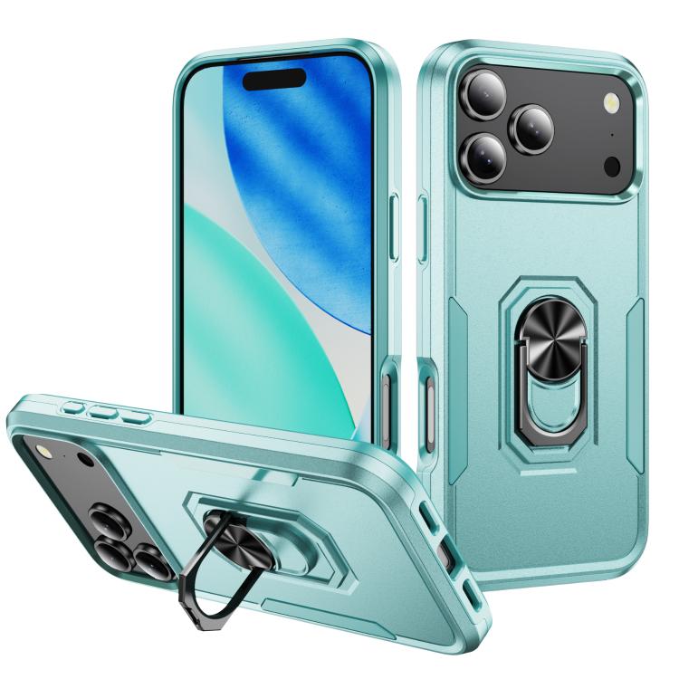 Pioneer Armor Heavy Duty PC + TPU Phone Case with Holder, For iPhone 18 Pro, For iPhone 18 Pro Max, For iPhone 17e / 16e, For iPhone 17 Pro Max, For iPhone 17 Pro