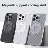 Cooling MagSafe Magnetic Phone Case with Trolley Bracket, For iPhone 17 Pro Max, For iPhone 17 Pro, For iPhone 17