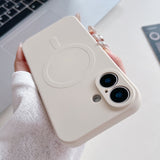 Solid Color Liquid Silicone MagSafe Magnetic Phone Case, For iPhone 16 Pro, For iPhone 16 Plus, For iPhone 16