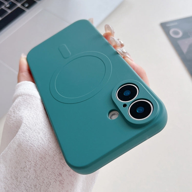 Solid Color Liquid Silicone MagSafe Magnetic Phone Case, For iPhone 16 Pro, For iPhone 16 Plus, For iPhone 16