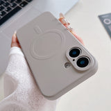 Solid Color Liquid Silicone MagSafe Magnetic Phone Case, For iPhone 16 Pro, For iPhone 16 Plus, For iPhone 16