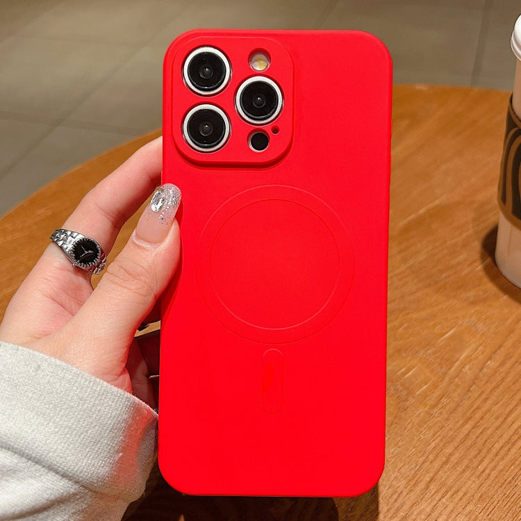 Solid Color Liquid Silicone MagSafe Magnetic Phone Case, For iPhone 15 Pro Max, For iPhone 15 Pro, For iPhone 15 Plus