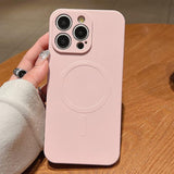 Solid Color Liquid Silicone MagSafe Magnetic Phone Case, For iPhone 15 Pro Max, For iPhone 15 Pro, For iPhone 15 Plus
