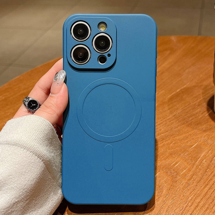 Solid Color Liquid Silicone MagSafe Magnetic Phone Case, For iPhone 15 Pro Max, For iPhone 15 Pro, For iPhone 15 Plus