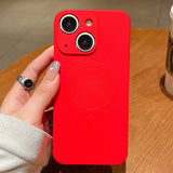 Solid Color Liquid Silicone MagSafe Magnetic Phone Case, For iPhone 15, For iPhone 14 Plus, For iPhone 14