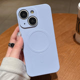 Solid Color Liquid Silicone MagSafe Magnetic Phone Case, For iPhone 15, For iPhone 14 Plus, For iPhone 14