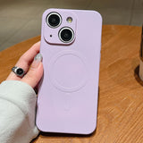 Solid Color Liquid Silicone MagSafe Magnetic Phone Case, For iPhone 15, For iPhone 14 Plus, For iPhone 14