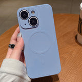 Solid Color Liquid Silicone MagSafe Magnetic Phone Case, For iPhone 15, For iPhone 14 Plus, For iPhone 14