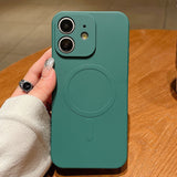 Solid Color Liquid Silicone MagSafe Magnetic Phone Case, For iPhone 15, For iPhone 14 Plus, For iPhone 14